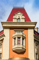 Corner of a historic concession building in Tianjin, China
