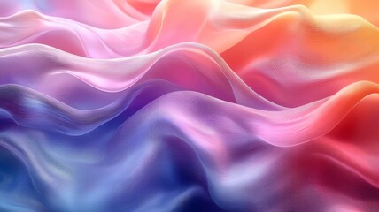 Obraz premium Abstract flowing fabric in vibrant pink and blue hues, creating a sense of movement and elegance, perfect for backgrounds or creative projects.