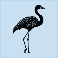 Obraz premium Silhouette of a Flamingo, Tropical
