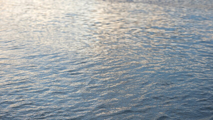 Closeup image of clear sea water in the morning