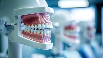 Mannequin or dummy for dentist students training in dental faculties