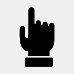 Obraz premium Icon index finger. Indonesian general election elements. Icons in glyph style. Good for prints, posters, infographics, etc.