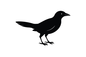 Silhouette art design of a Weaver standing on the ground.eps