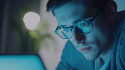 Software developer typing code on a laptop in a modern office. Featuring concentration and technical expertise