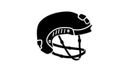 New Military Helmet, black isolated silhouette