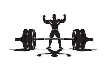 Weightlifting Gym SVG Silhouette Clipart
