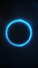 Bright glowing blue circle