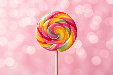 a colorful lollipop background pink blur