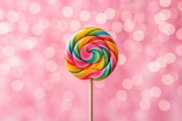 a colorful lollipop background pink blur