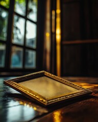 A delicate, small square plate rests elegantly on a rustic wooden table, showcasing intricate floral patterns in soft pastel colors, inviting a touch of charm to the setting.