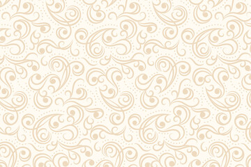 vector seamless pattern with swirls