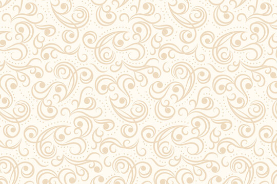 vector seamless pattern with swirls