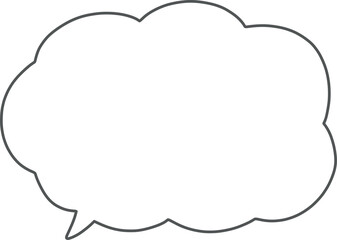 シンプルな吹き出しのイラスト素材