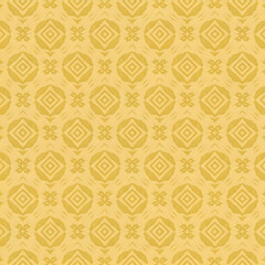 Seamless traditional fabric pattern with intricate timeless designs.