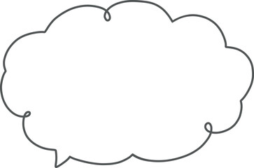 シンプルな吹き出しのイラスト素材