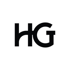 HG monogram logo design letter text name symbol monochrome logotype alphabet character simple logo