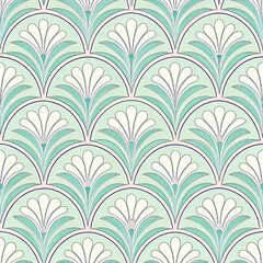 Art Nouveau frame loop pattern seamless vector, featuring elegant flowing lines and floral motifs, perfect for vintage-style backgrounds and decorative borders.