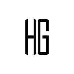 HG monogram logo design letter text name symbol monochrome logotype alphabet character simple logo