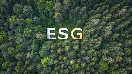 Aerial view of lush green trees representing environmental sustainability and ESG.
