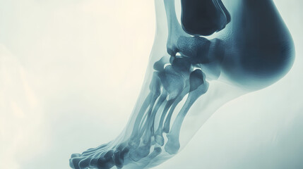 X-ray of Human Foot Bones - Medical Diagnostic Image
