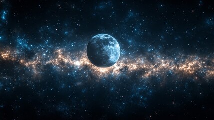 Blue Moon in a Gold Galaxy