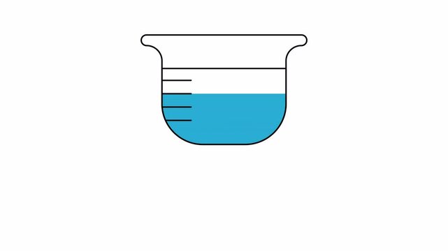 Measuring Cup Icon Animation. 4k Animation With Alpha Channel And Transparent Background