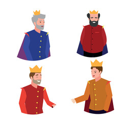 set of funny cartoon policeman