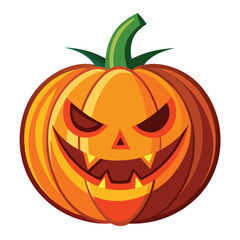 Halloween Pumpkin carving  isolated on white background