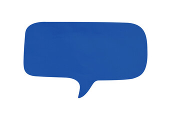 blue speech bubble for text isolated on white	