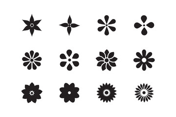 Vector set of flowers icons. Flower icon collection - vector illustration