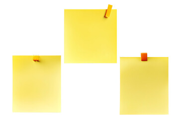 Yellow sticky notes reminder message bundle for office organization
