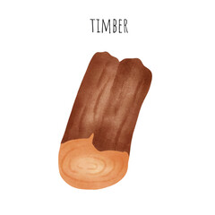 Hand Drawn Tree Stump Illustration