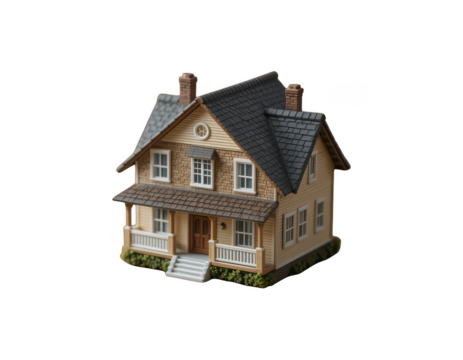 house isolated on white background, on transparent background png