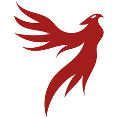 Obraz premium Modern Phoenix Bird Silhouette