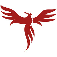 Modern Phoenix Bird Silhouette