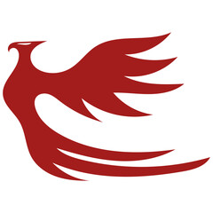 Obraz premium Modern Phoenix Bird Silhouette