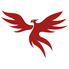 Modern Phoenix Bird Silhouette