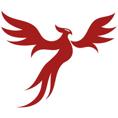 Modern Phoenix Bird Silhouette
