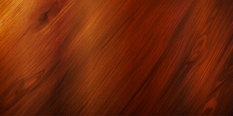 An Intimate Close-Up of High Gloss Lacquered Wood Paneling, Showcasing a Deep, Rich Brown Color with a Reflective Surface and Subtle Natural Grain Texture That Evokes a Timeless Retro Aesthetic"
