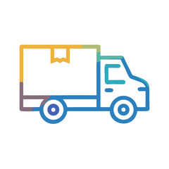 Fototapeta premium Delivery Truck Icon Representing Shipping Vehicle and Freight Transport