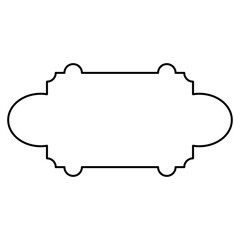 frame  with blank decorative label 