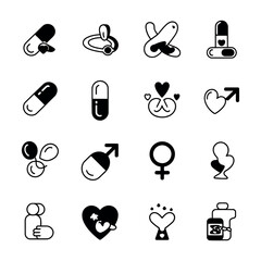 medicine and health icons