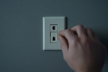Electrician repairing electrical outlets in a home. Featuring skill and safety