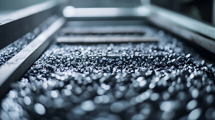 Operator controlling automated machinery in a lithium processing plant. Featuring automation control