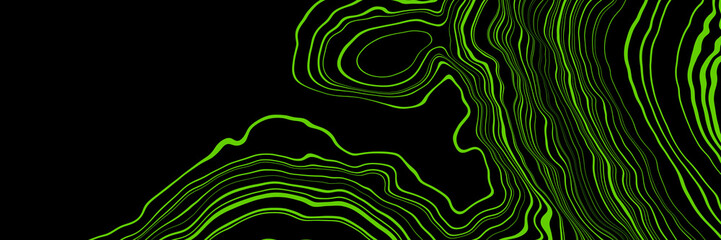 Black and red mountain contour lines. Abstract topographic terrain