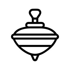 Obraz premium Spinning Top Icon Representing Classic Motion Toy and Rotational Play