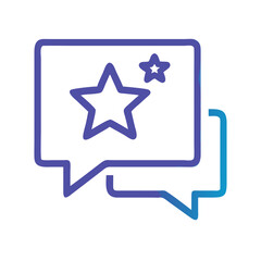 Star Rating Bubble Icon Representing Feedback and Customer Satisfaction