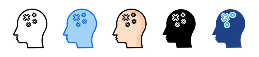 Stress Icon Set Multiple Style Collection