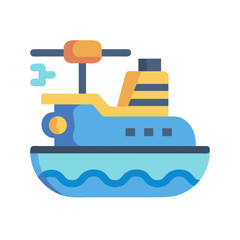 Obraz premium Toy Ship Icon Representing Water Adventure and Imaginative Play