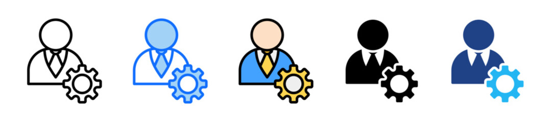 Administration Icon Set Multiple Style Collection